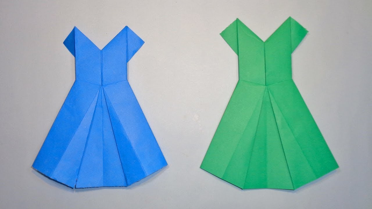 How To Make a Paper Wedding Dress, Origami Dress Making Easy Tutorial ...