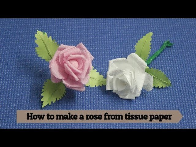 How to make a rose from tissue paper || paper flower origami || diya crafts || tissue paper rose
