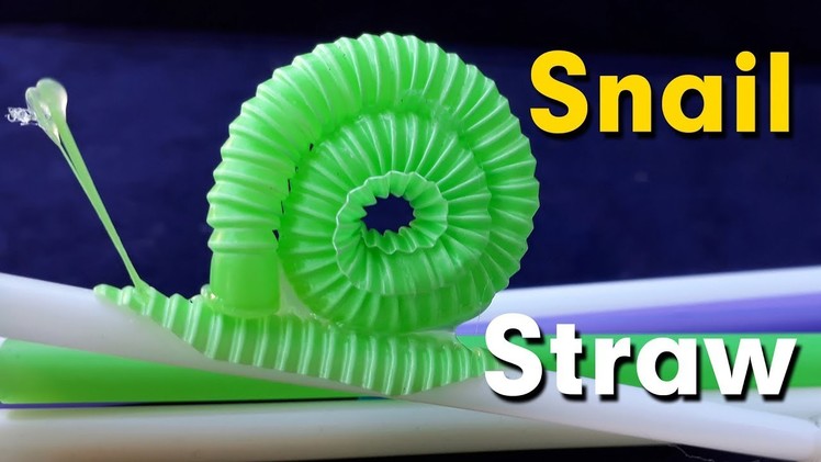 How to make a snail with plastic straws | Diy art straws