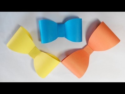 How to Make Easy Paper Bow (2)- Easy origami Bow. Ribbons. DIY Paper Craft Ideas #28