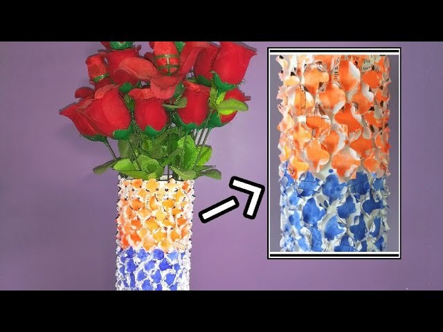 HOW TO MAKE FLOWER VASE WITH PAPER