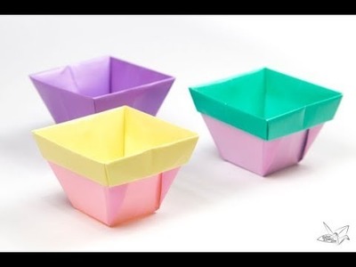 How To Make Origami Paper pot | Make Origami Paper pot Easily
