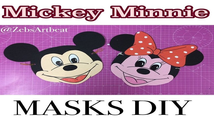 Minnie and Mickey Masks DIY