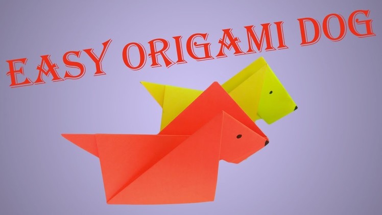 Origami For Kids - Simple Paper Dog; Origami Dog Tutorial