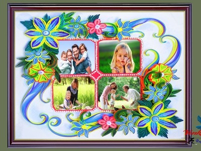Quilling Frames | Beautiful Flowers Designs For Wall Frames | Paper Quilling Art