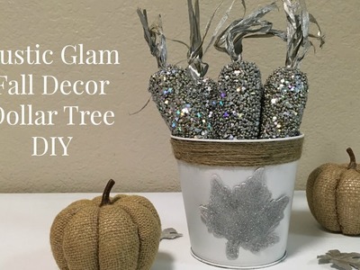 Rustic Glam Fall Decor Dollar Tree DIY
