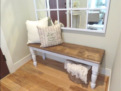 Semi-DIY | Unfinished to Farmhouse Bench