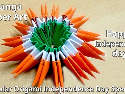 Tiranga paper Art, Modular Origami Special Independence Day, independence day decoration ideas