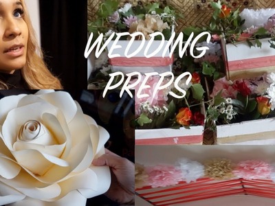 WEDDING PREPARATIONS | DIY FLOWER WALL.SELFIE FRAME & CENTREPIECES!