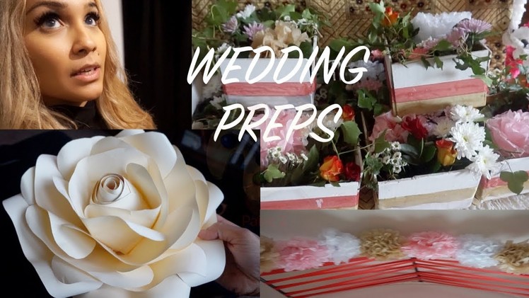 WEDDING PREPARATIONS | DIY FLOWER WALL.SELFIE FRAME & CENTREPIECES!