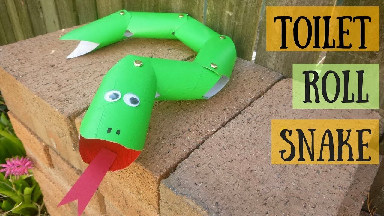 Wriggly Toilet Paper Roll Snake, Toilet Paper Roll Crafts for Kids