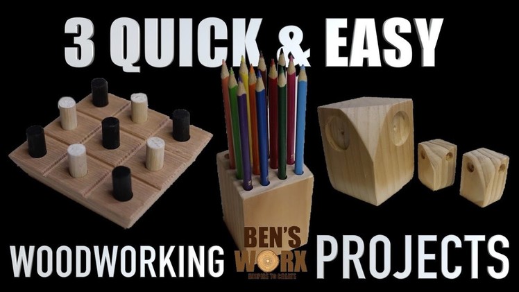 3 EASY WOODWORKING PROJECTS **CHRISTMAS GIFTS**