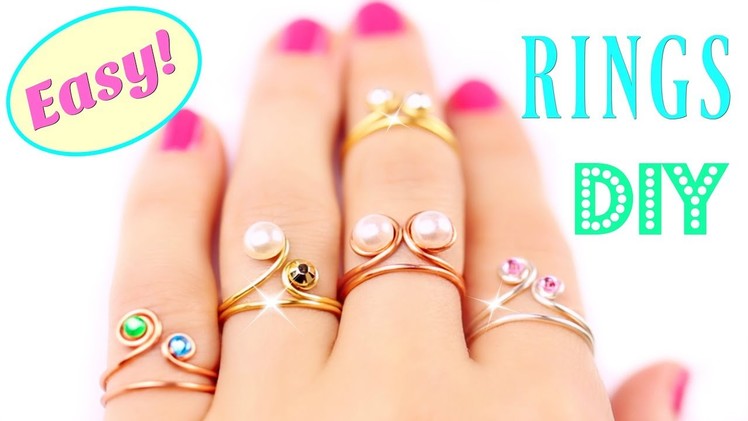 5 DIY Rings EASY & Adjustable!! How To Make a Ring | Easy Diy Rings