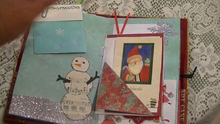 A christmas Journal from 5 cards and 5 envelopes.