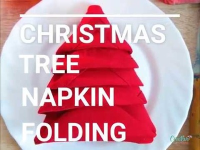 CHRISTMAS TREE NAPKIN FOLDING TUTORIAL