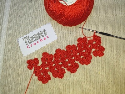 Crochet Cord with flowers - Encaje con flores