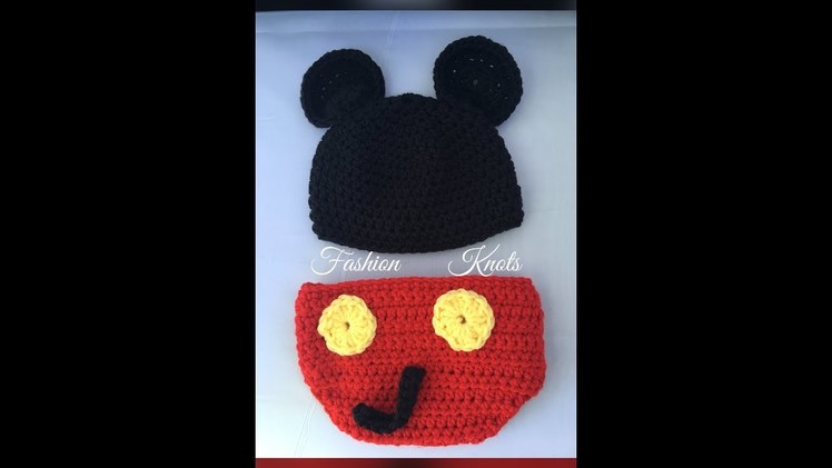 Crochet: Mickey Mouse Diaper Cover Set {Part 1}