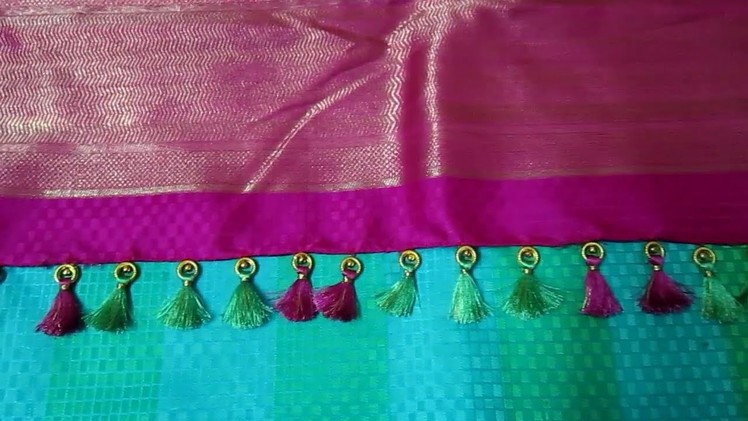 Different style of Saree kuchu using ring bead