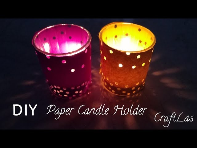 DIY Easy Paper Candle Holder Making Idea | How To | CraftLas