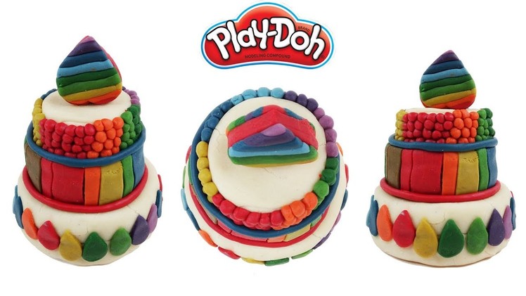 DIY Giant Play Doh Rainbow Cake DIY How to Make Play Doh Rainbow Cake Making Colorful Birthday Cake