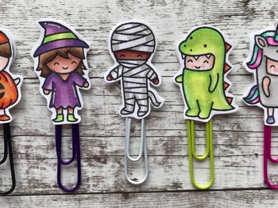 DIY Halloween Planner Clips | Not2Shabby | Lawn Fawn Costume Party