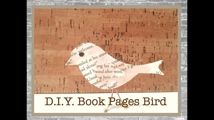 DIY | HOW TO BOOK PAGE BIRD | SVETLANKA DIY