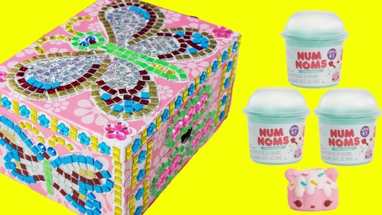DIY Jewelry Box Sticky Mosaics and Num Noms Glitter Gloss and Nail Polish