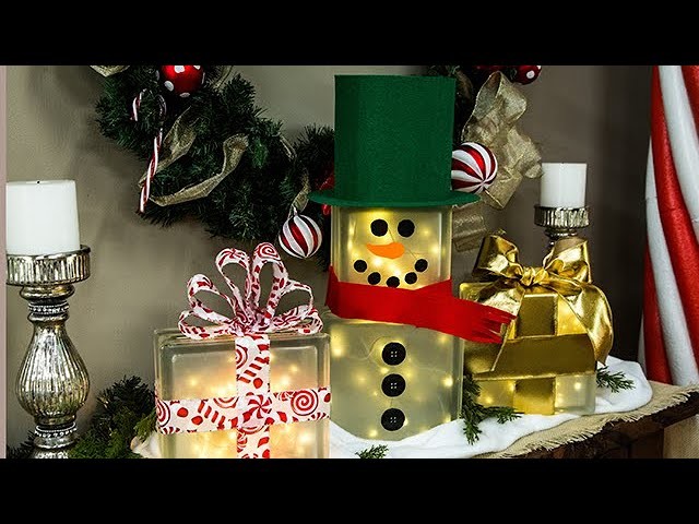 DIY Lighted Glass Box Snowman - Home & Family