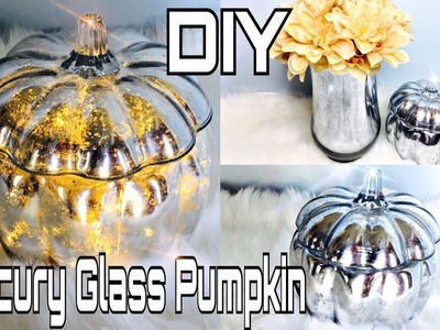DIY | LIGHTED MERCURY GLASS PUMPKIN