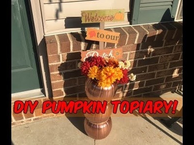DIY Pumpkin Topiary | Walmart and Dollar Tree