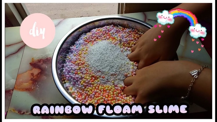 DIY Rainbow Floam Slime ????