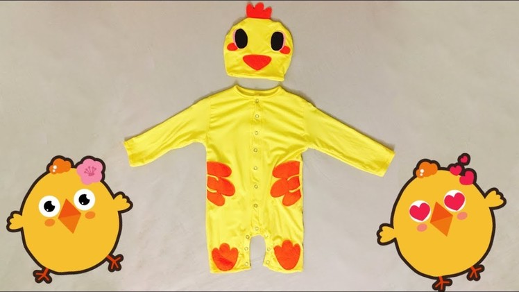 DIY - Sewing Baby Chicken Bodysuit With Hat (Part 2.2: Sew Bodysuit)