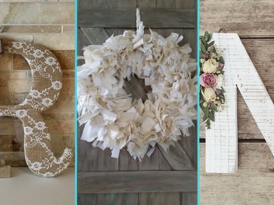 ❤ DIY Shabby chic style Floral Letters and Wreath decor Ideas ❤| Home decor ideas|  Flamingo Mango|