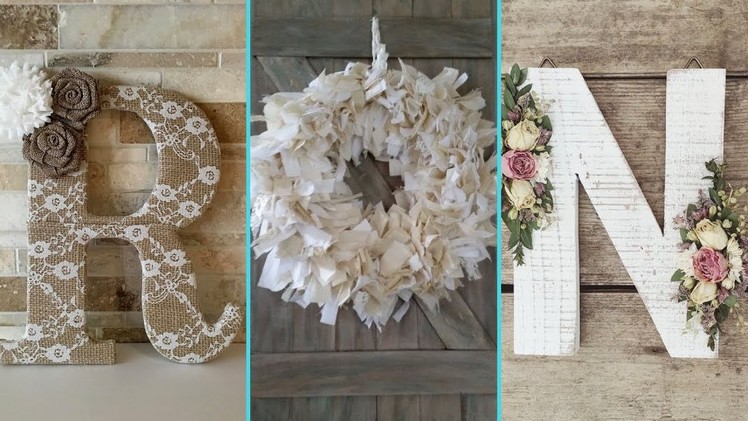❤ DIY Shabby chic style Floral Letters and Wreath decor Ideas ❤| Home decor ideas|  Flamingo Mango|