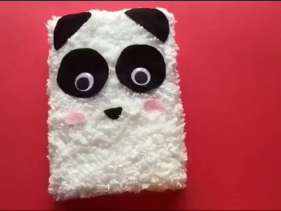 DIY Super Cute Fluffy Panda Notebook | Hearts & Crafts