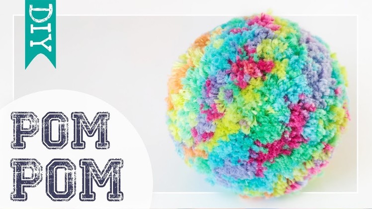 ★ DIY ★ yarn Pom Pom | how to make a rainbow fluffy Pom Pom