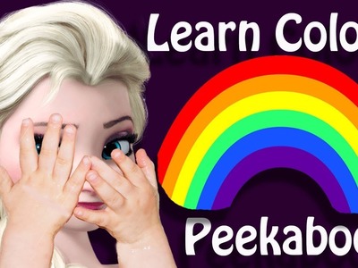 Elsa Peekaboo learn Rainbow colors with Play Doh