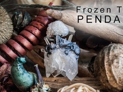 Frozen Tree Clear Quartz Pendant using Polymer clay | Making Process