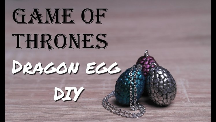 GAME OF THRONES DIY DRAGON EGG PENDANT TUTORIAL - Polymer Clay and Nail Chrome Powder