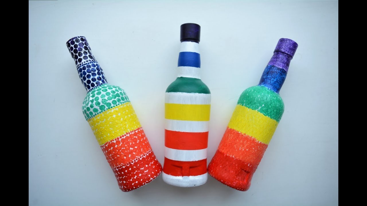 Glass Bottle Craft Ideas, DIY Bottle Decoration Ideas ...