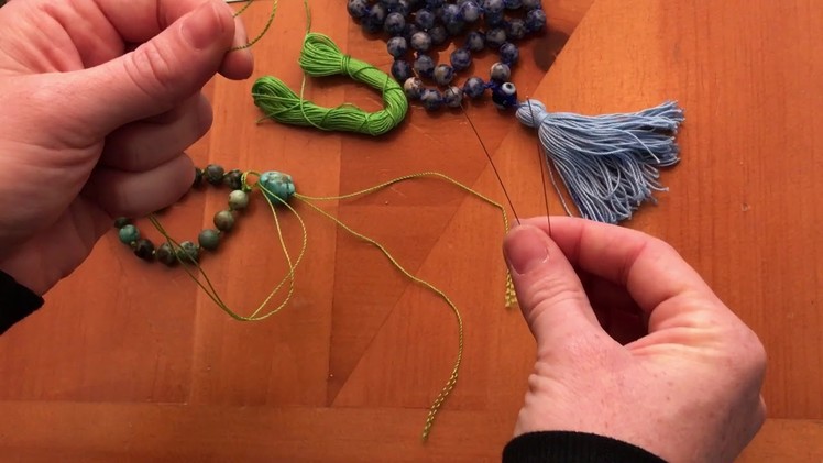 How to finish your mala after tying knots - Guru bead and Tassel