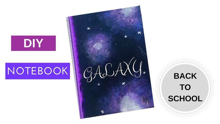 How to make GALAXY NOTEBOOK | Speedpainting Galaxy| DIY