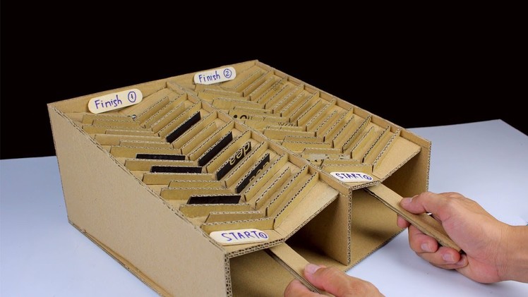 How to Make Steel Marble Game from Cardboard - DIY Desktop Cardboard Game