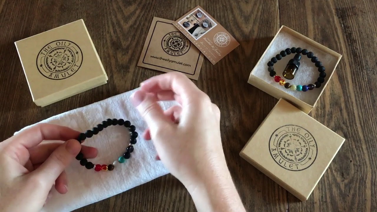 How-to: Using a Lava Bead Diffuser Essential Oil Bracelet featuring Chakra Lava Style
