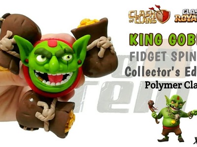 KING GOBLIN FIDGET SPINNER | Clash Royale | Polymer Clay Tutorial