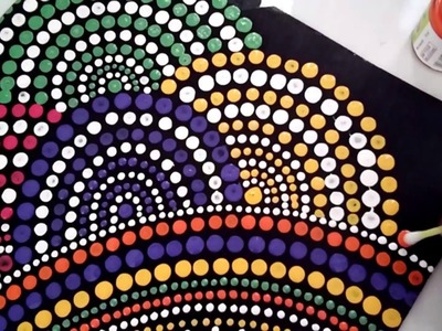 Mandala dot art painting, simple and easy DIY