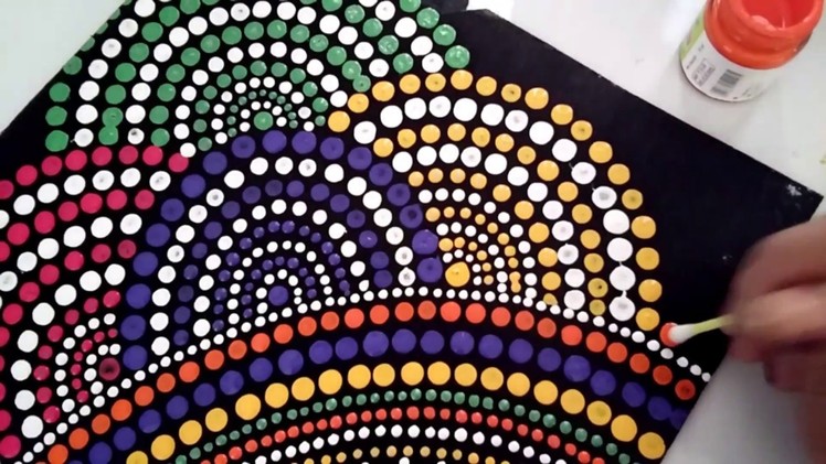 Mandala dot art painting, simple and easy DIY