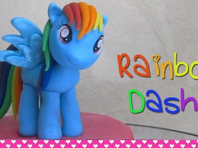 My Little Pony Rainbow Dash out of fondant Cake Topper l Delicious Sparkly Cakes