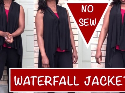 NO SEW WATERFALL JACKET - Beginner Sewing- PrettyTallLifeTV