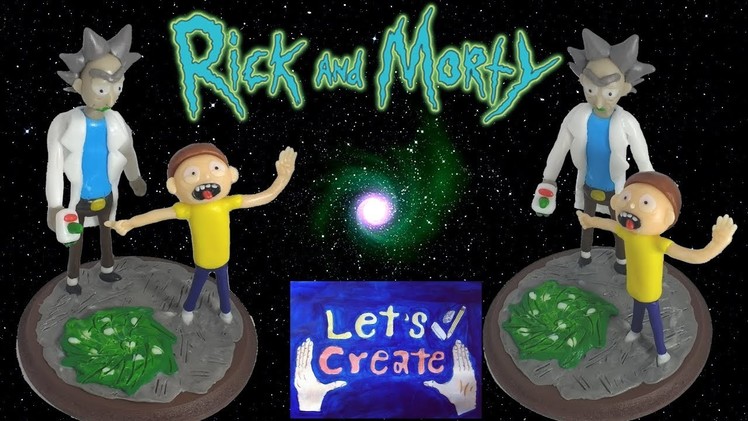 (Old video) How to make Rick and Morty out of Clay Cold Porcelain  Polymer Clay - Rick and Morty